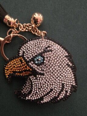 Crystal 🦅 Eagle Head Bag Charm /Keychain🦅 NWT